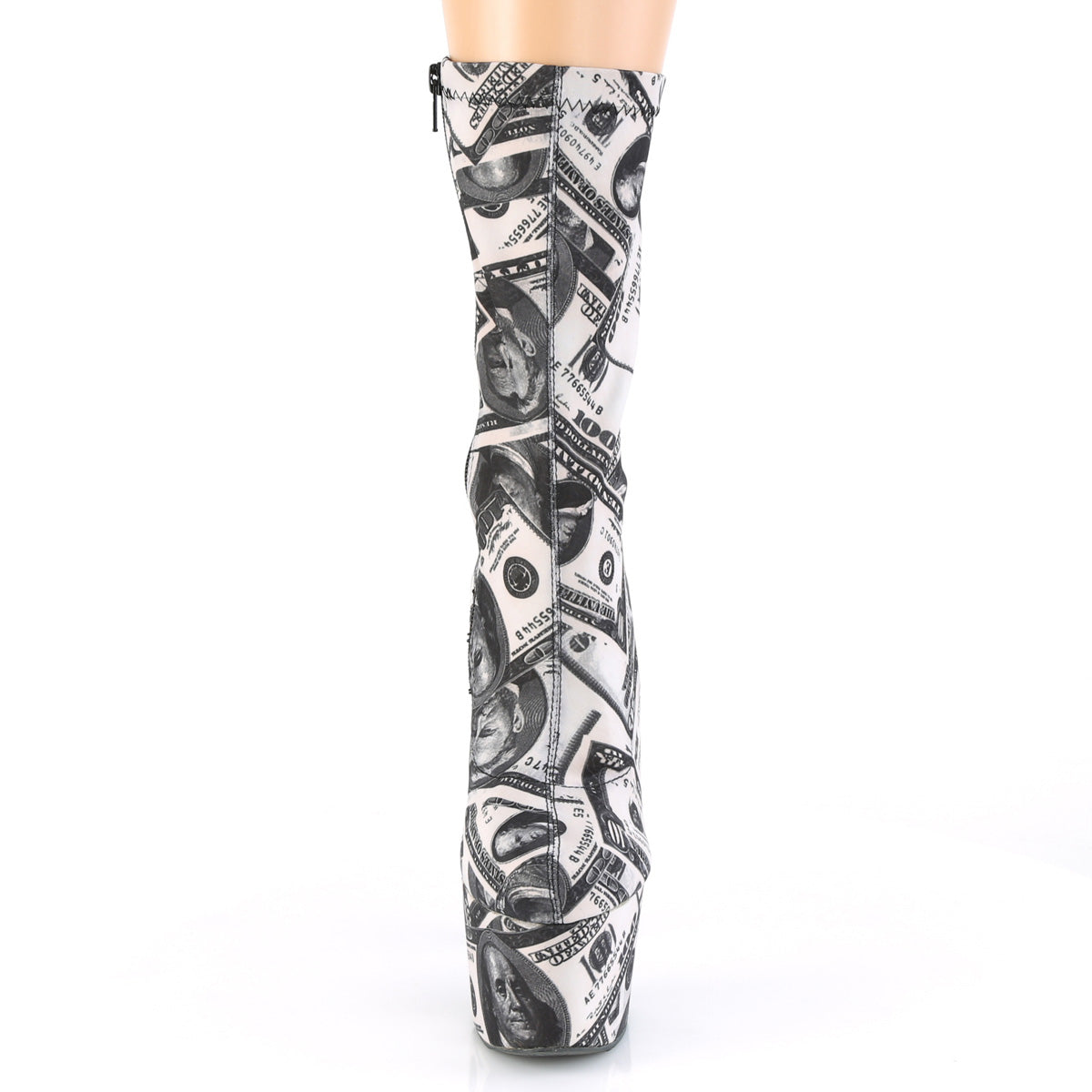 Pleaser Stivaletti da donna ADORE-1002DP wht-blk str. Tessuto / tessuto WHT-BLK