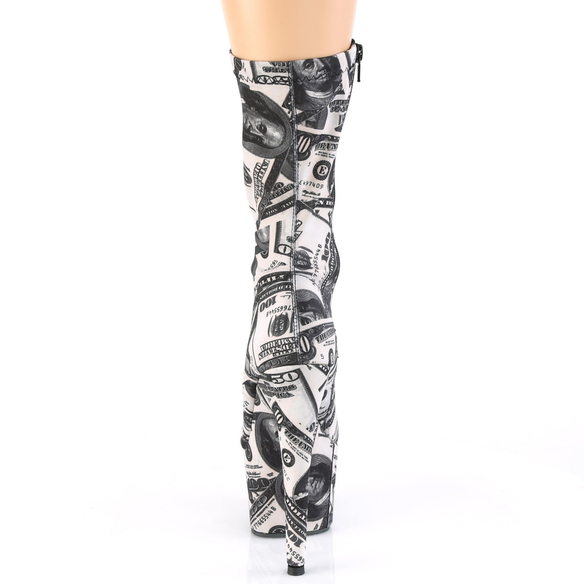 Pleaser Stivaletti da donna ADORE-1002DP wht-blk str. Tessuto / tessuto WHT-BLK
