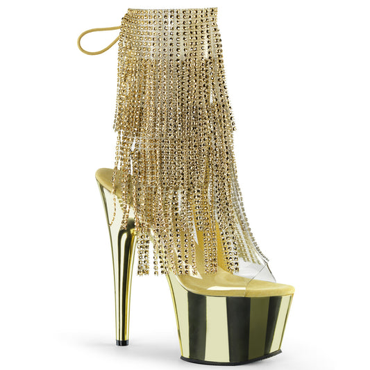 Pleaser Stivaletti da donna ADORE-1017RSF clr-oro / oro cromato