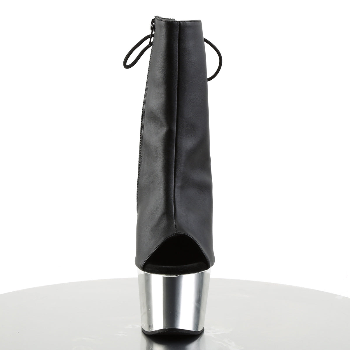 Pleaser Stivaletti da donna ADORE-1018 BLK in ecopelle / SLV Chrome