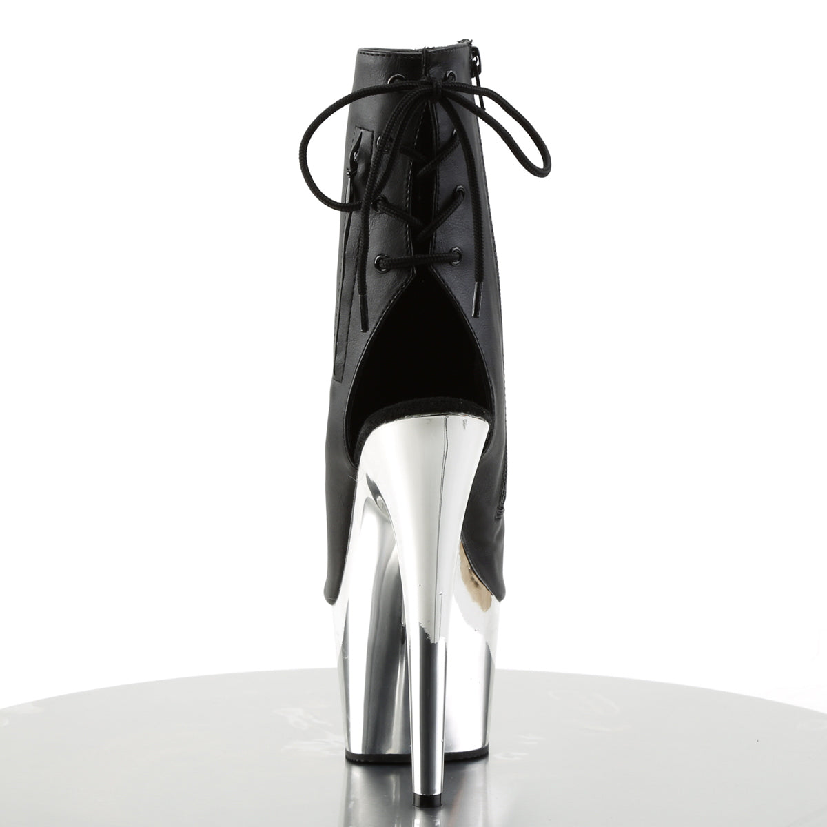 Pleaser Stivaletti da donna ADORE-1018 BLK in ecopelle / SLV Chrome