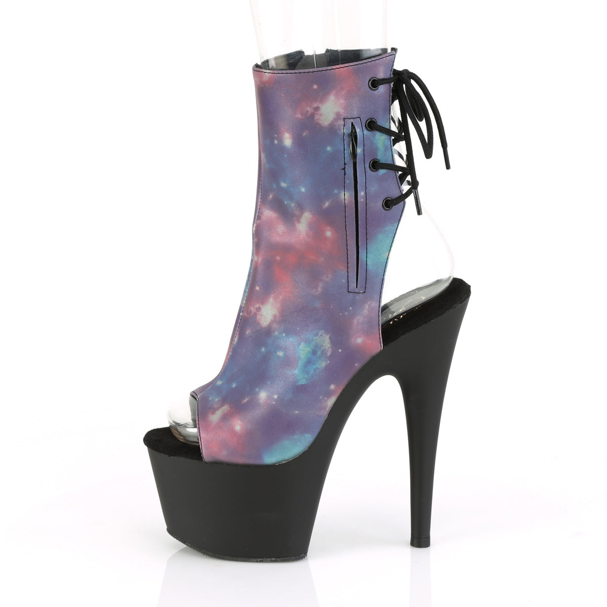 Pleaser Stivaletti da donna ADORE-1018Refl Purple-Blue Reflective / Blk Matte