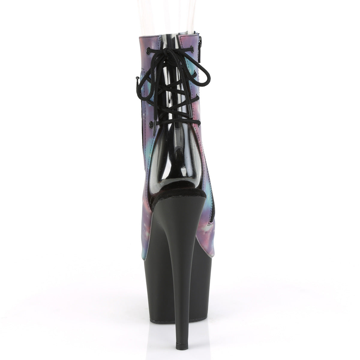 Pleaser Stivaletti da donna ADORE-1018Refl Purple-Blue Reflective / Blk Matte