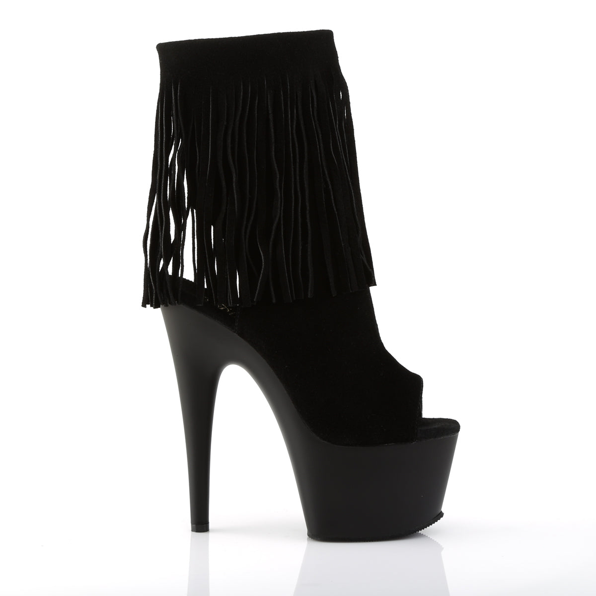 Pleaser Stivaletti da donna ADORE-1019 BLK Suede / Blk Matte