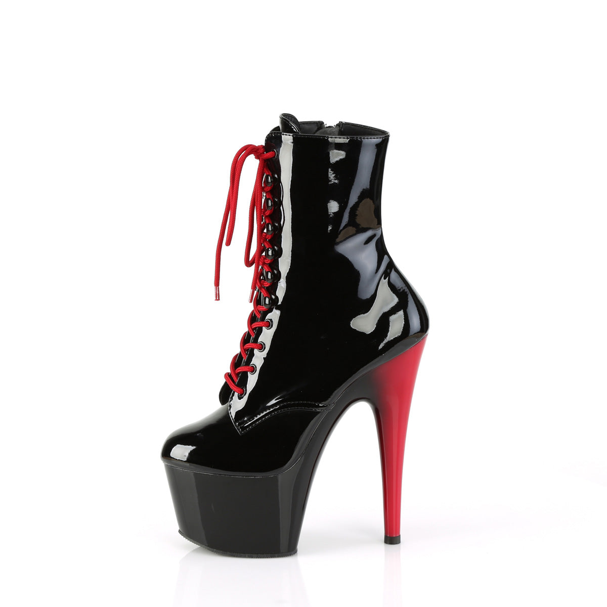 Pleaser Stivaletti ADORE-1020 BLK PAT / BLK-RED