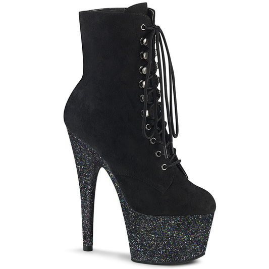 Pleaser Stivaletti da donna ADORE-1020FSMG BLK FAUX SOMEDE / BLK MULTI MINI glitter