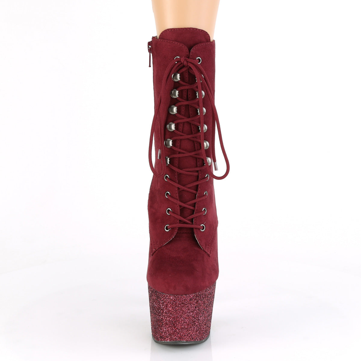 Pleaser Stivaletti da donna ADORE-1020FSMG Borgogna F. Suede / Borgogna Multi Mini GLTR