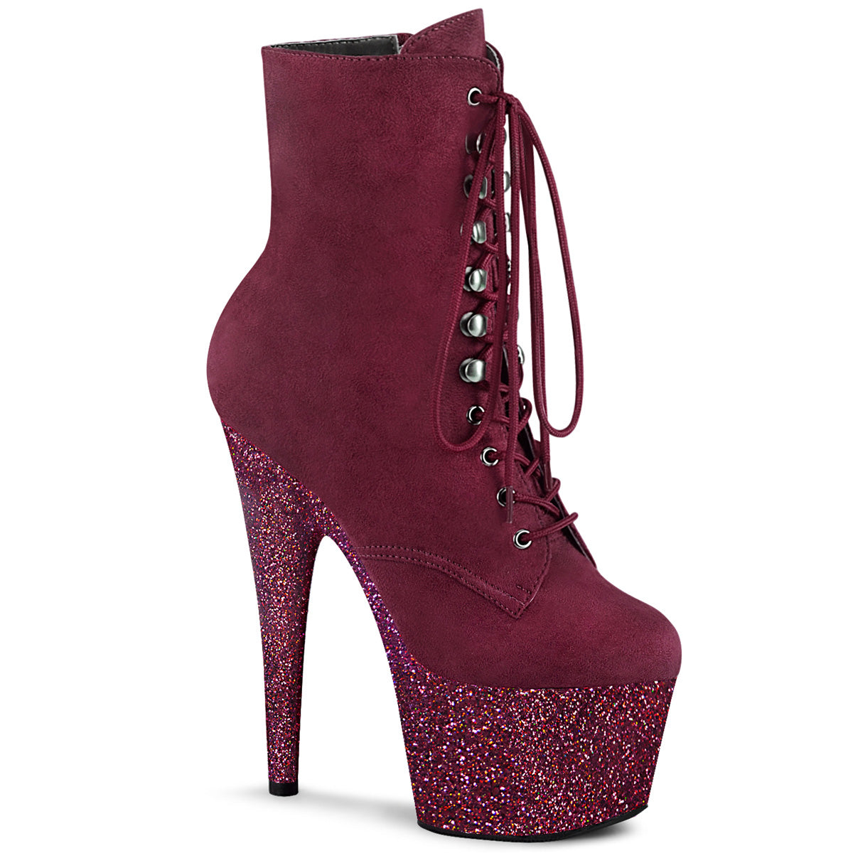 Pleaser Stivaletti da donna ADORE-1020FSMG Borgogna F. Suede / Borgogna Multi Mini GLTR