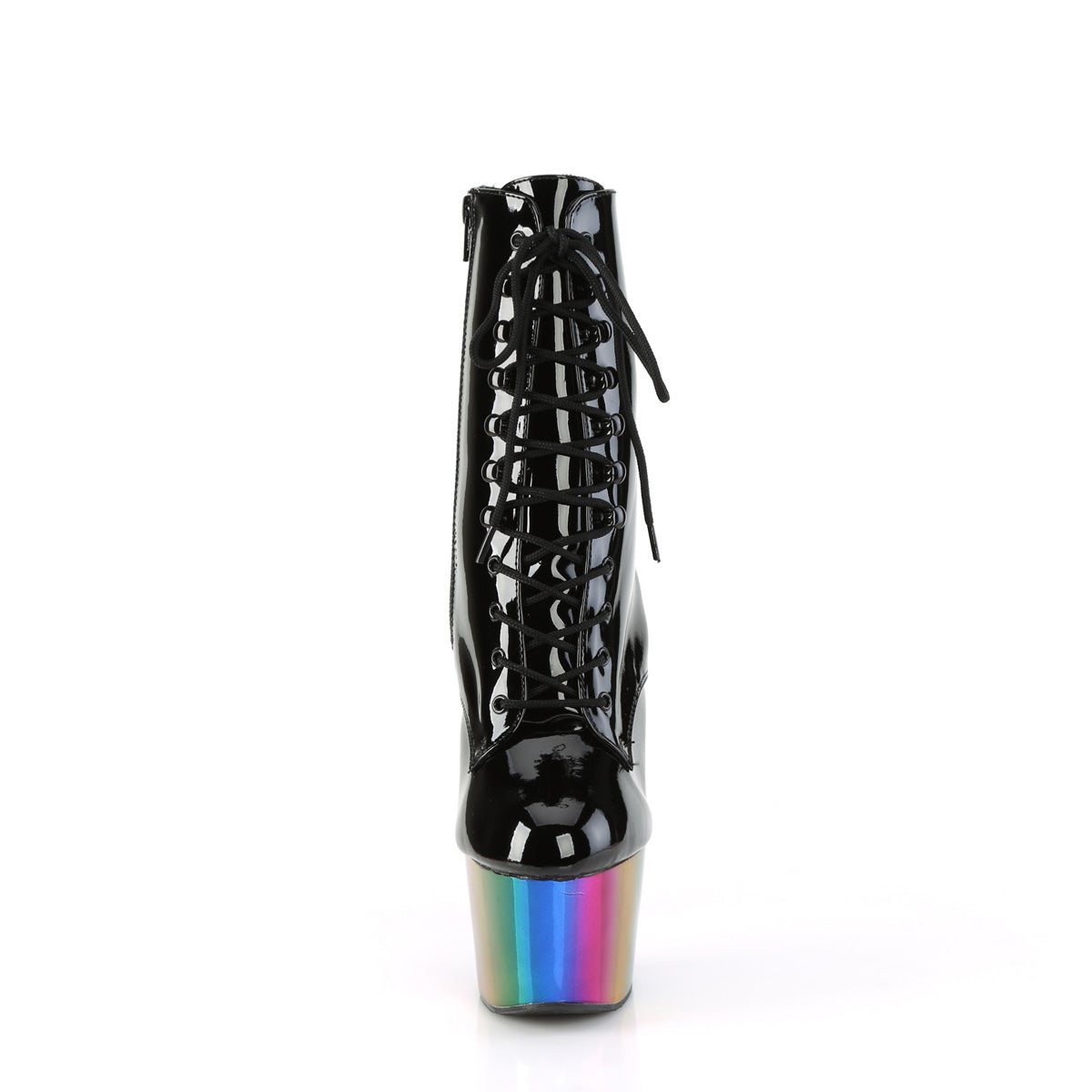 Pleaser Stivaletti ADORE-1020RC BLK PAT /Rainbow Cromo