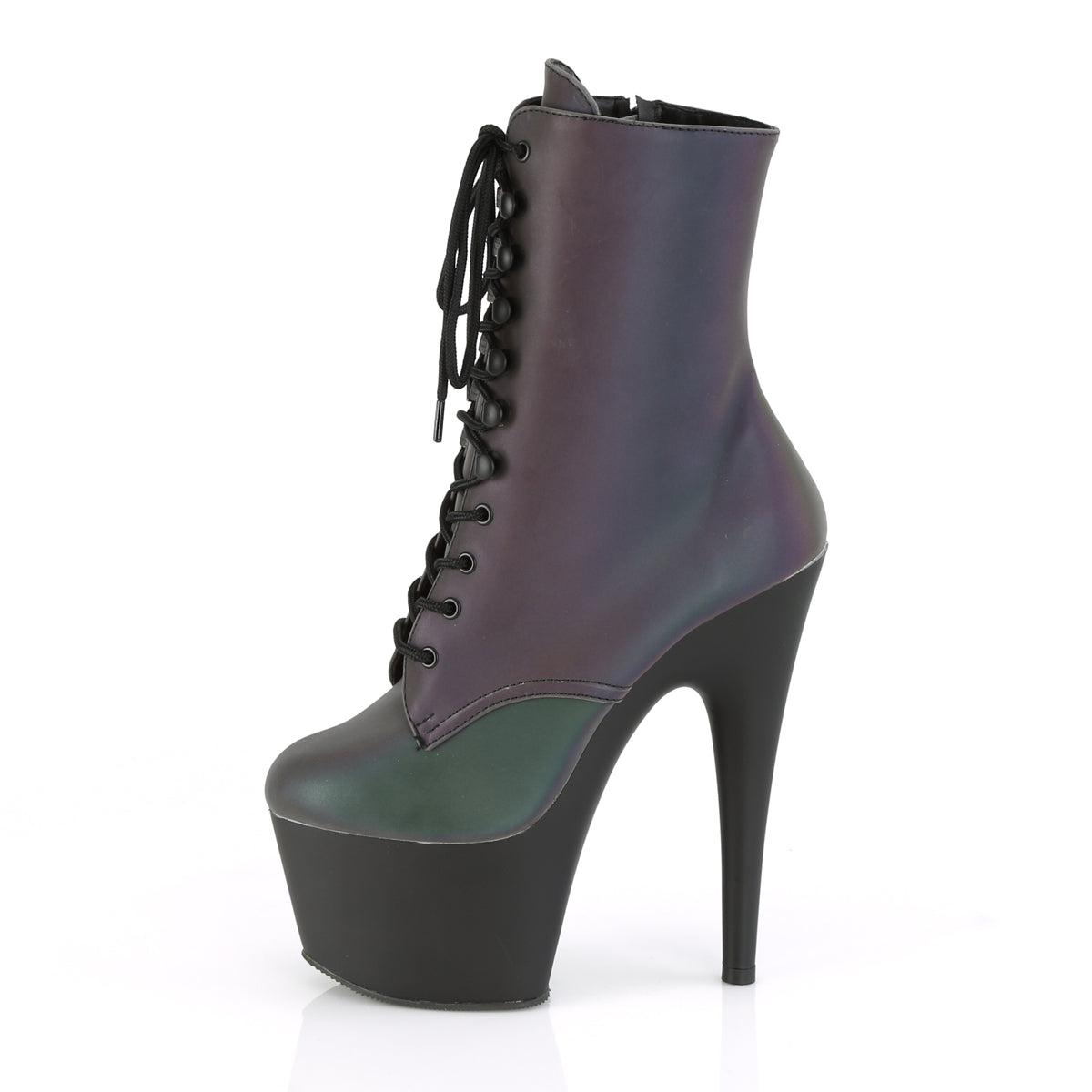 Pleaser Stivaletti da donna ADORE-1020Refl verde multi riflettente / BLK opaco