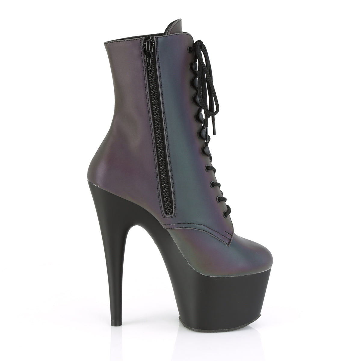 Pleaser Stivaletti da donna ADORE-1020Refl verde multi riflettente / BLK opaco