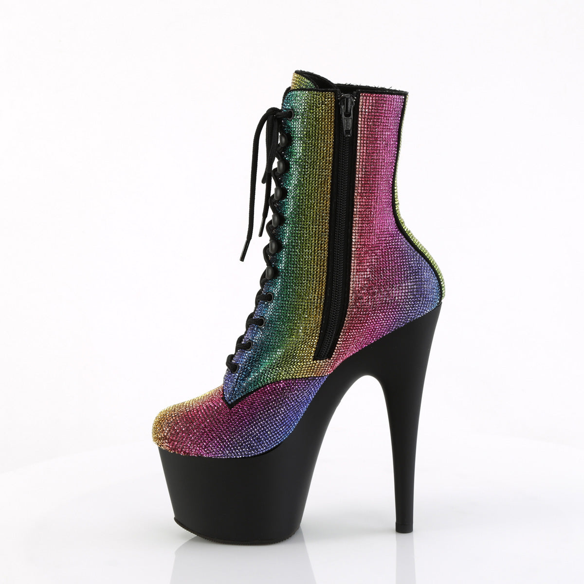 Pleaser Stivaletti ADORE-1020RS Rainbow RS/Blu opaco