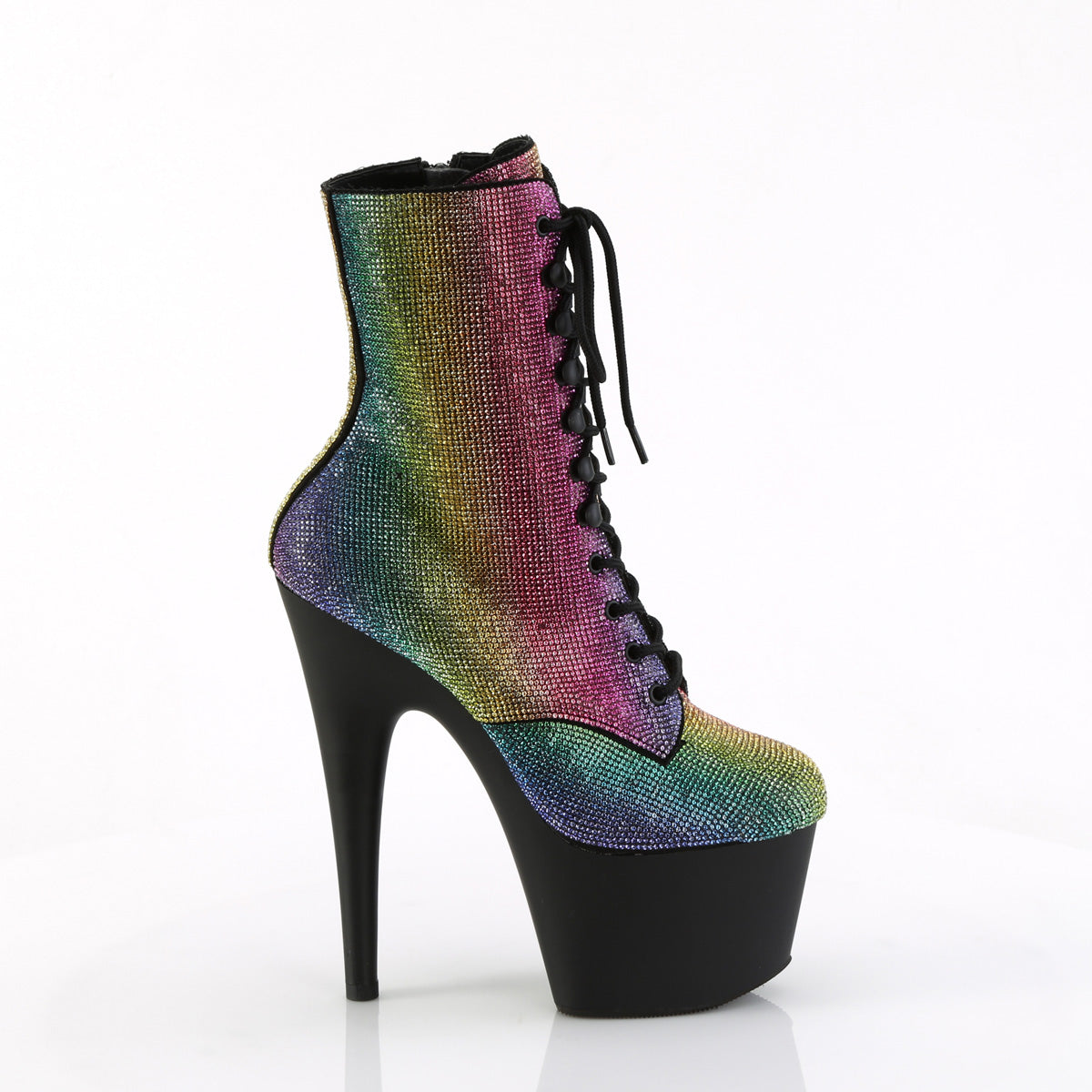 Pleaser Stivaletti ADORE-1020RS Rainbow RS/Blu opaco