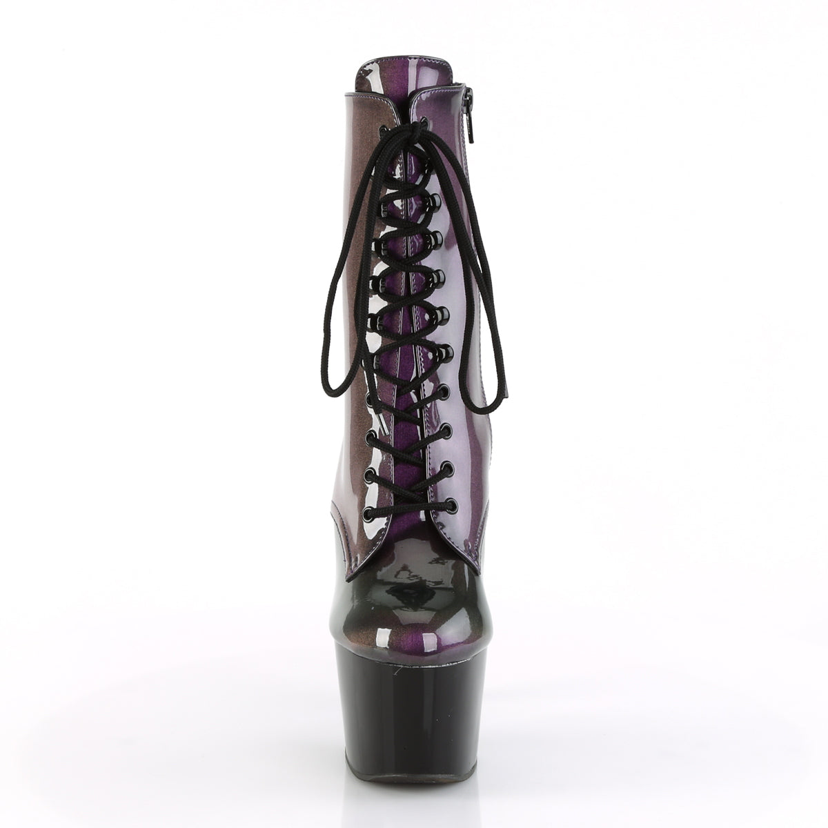 Pleaser Stivaletti da donna ADORE-1020SHG viola-Olive/ Blk.