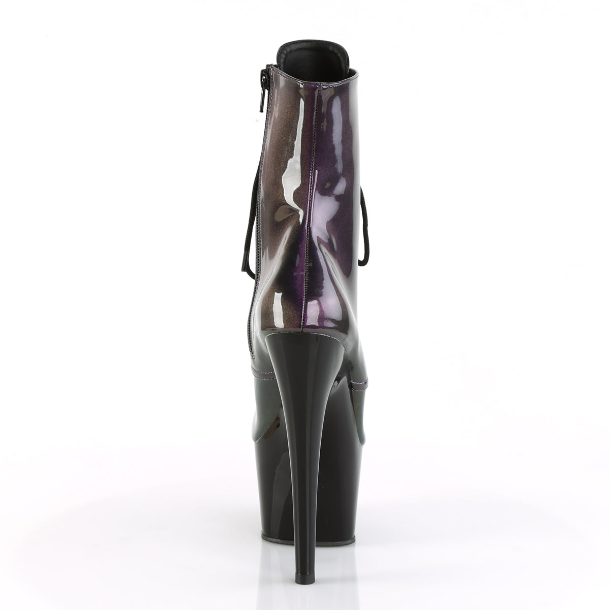 Pleaser Stivaletti da donna ADORE-1020SHG viola-Olive/ Blk.