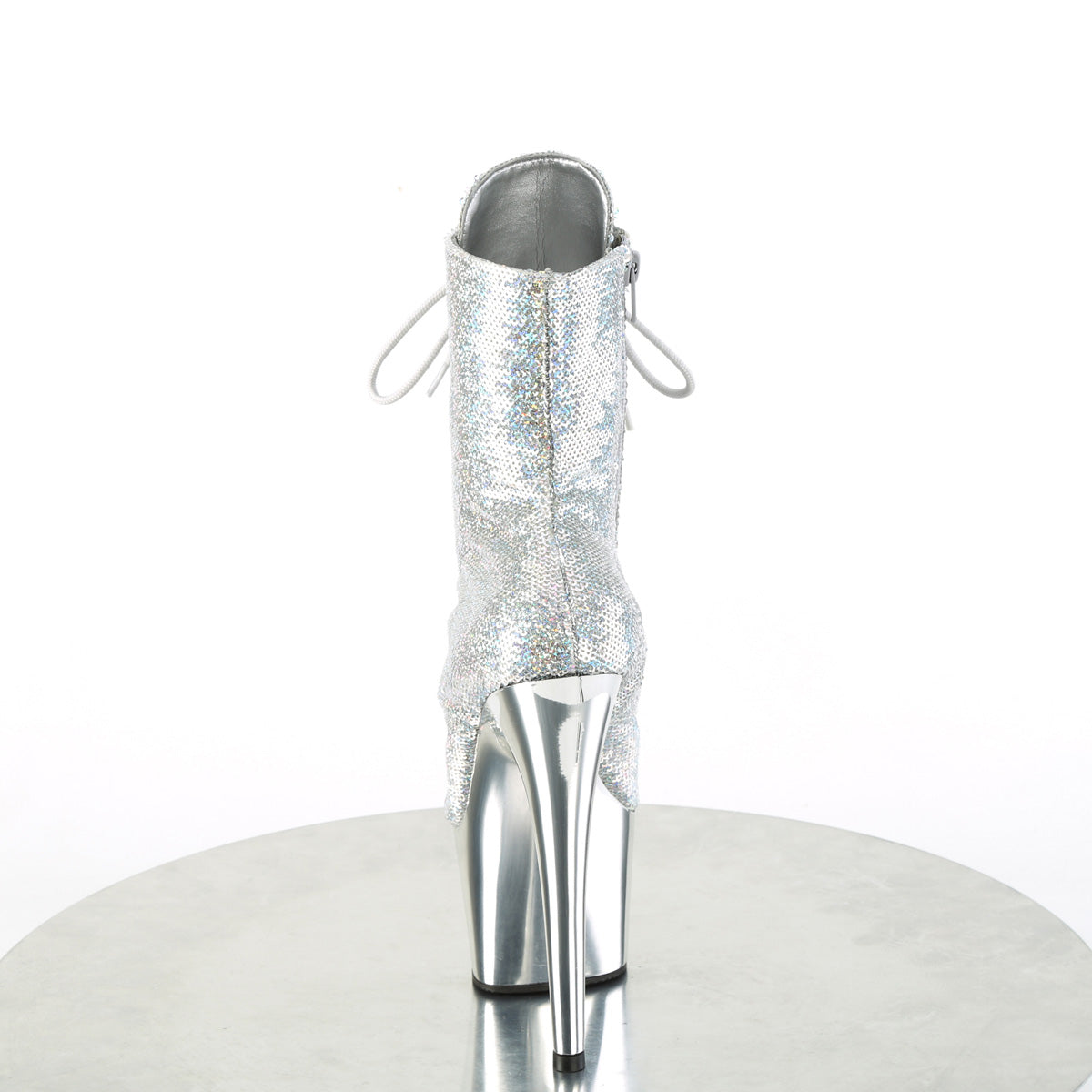 Pleaser ADORE-1020SQ-02 Slv Holo Sequins/Slv Chrome