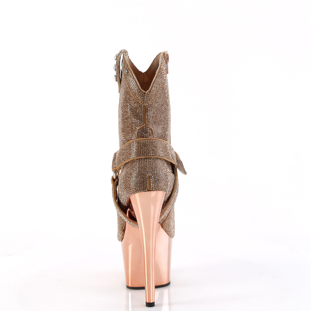 Pleaser Stivali alla caviglia ADORE-1029 Chris Rose Gold RS/Rose Gold Chrome
