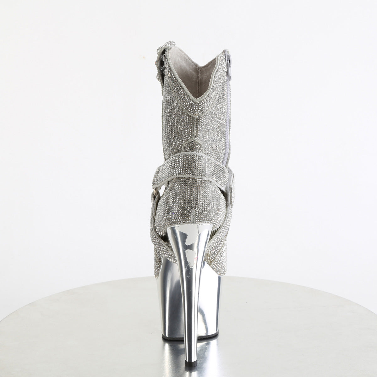 Pleaser Stivali alla caviglia ADORE-1029Chrs SLV RS/SLV Chrome