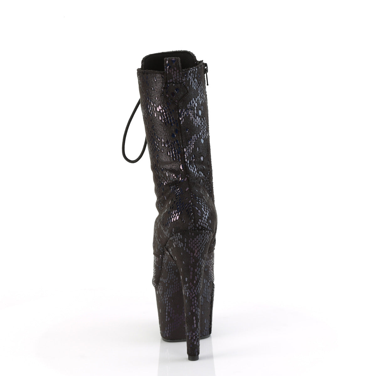 Pleaser ADORE-1040spf blk olio slick incontrato. Tessuto con stampa serpente/m