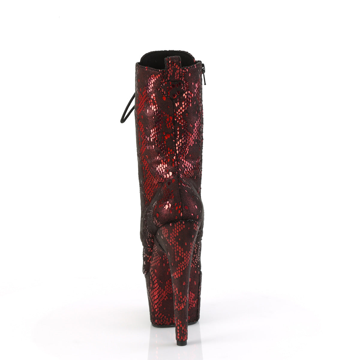 Pleaser ADORE-1040SPF Red Metallic Snake Print Fabric/M