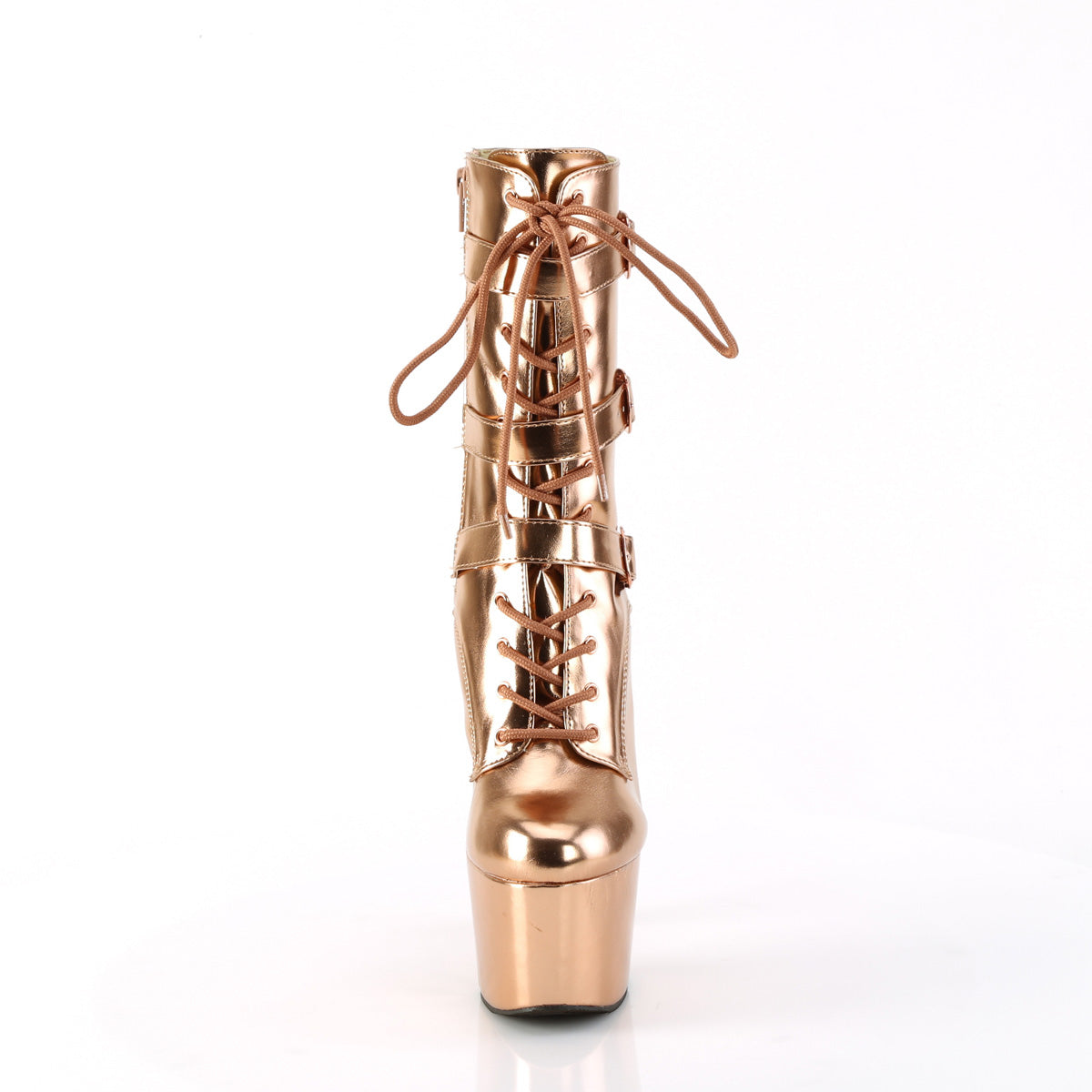 Pleaser ADORE-1043 PU/abbinamento metallico in oro rosa