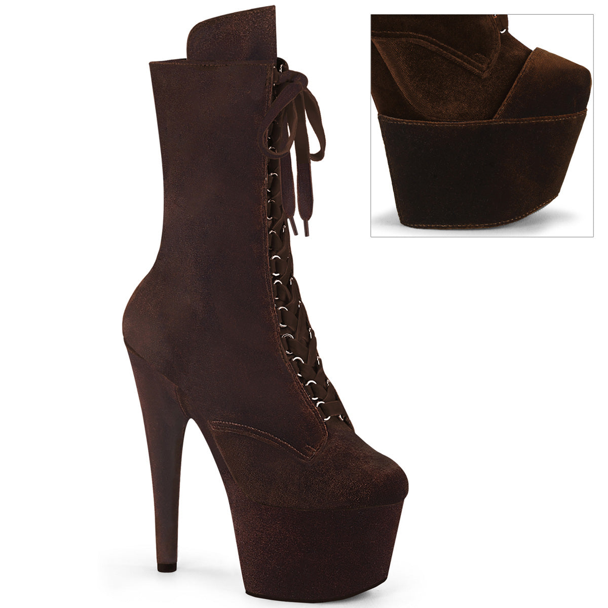 Pleaser ADORE-1045VEL Brown Velvet/M