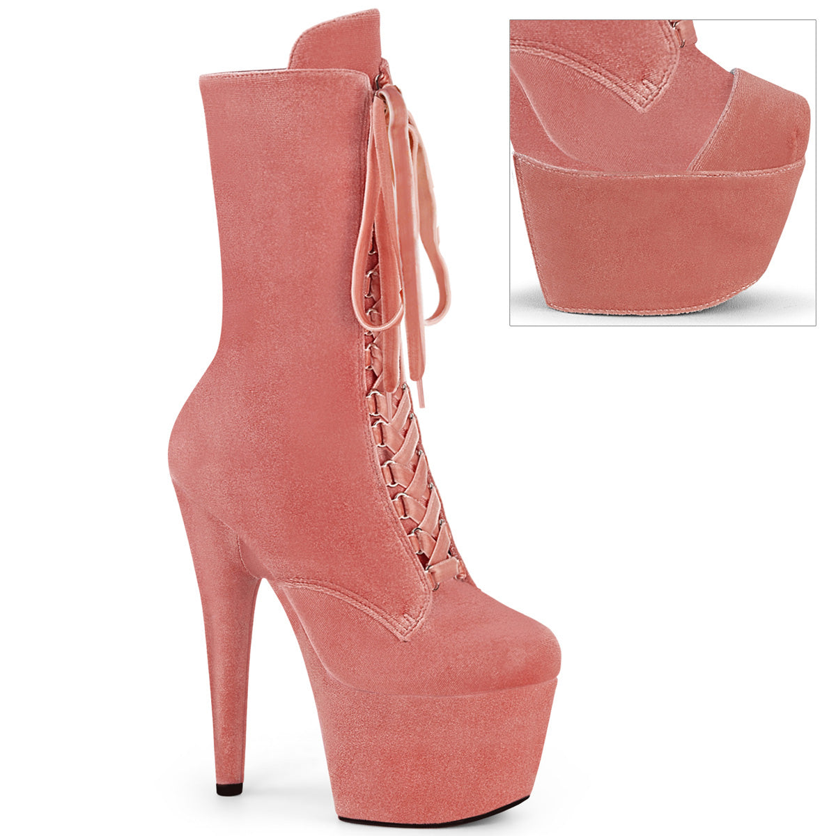 Pleaser ADORE-1045VEL Dusty Pink Velvet/M