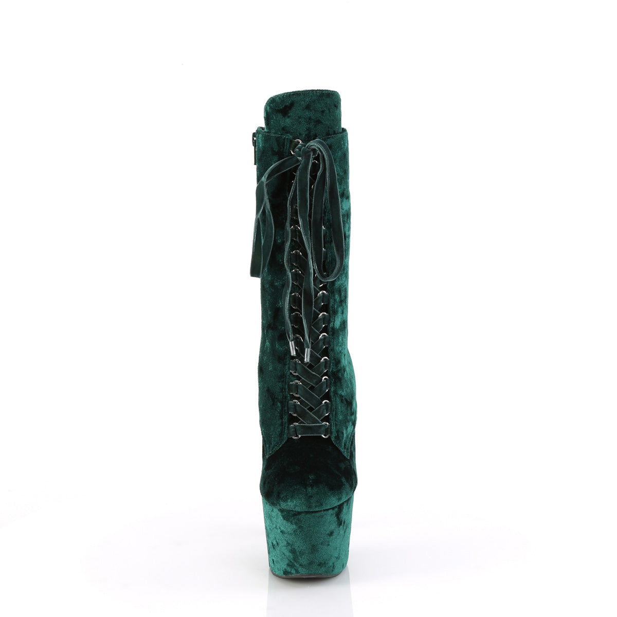 Pleaser Ankle Boots ADORE-1045VEL Emerald Green Velvet/Emerald Green Velvet