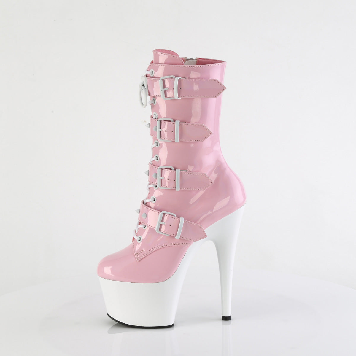 Pleaser ADORE-1046tt B. rosa holo pat/wht