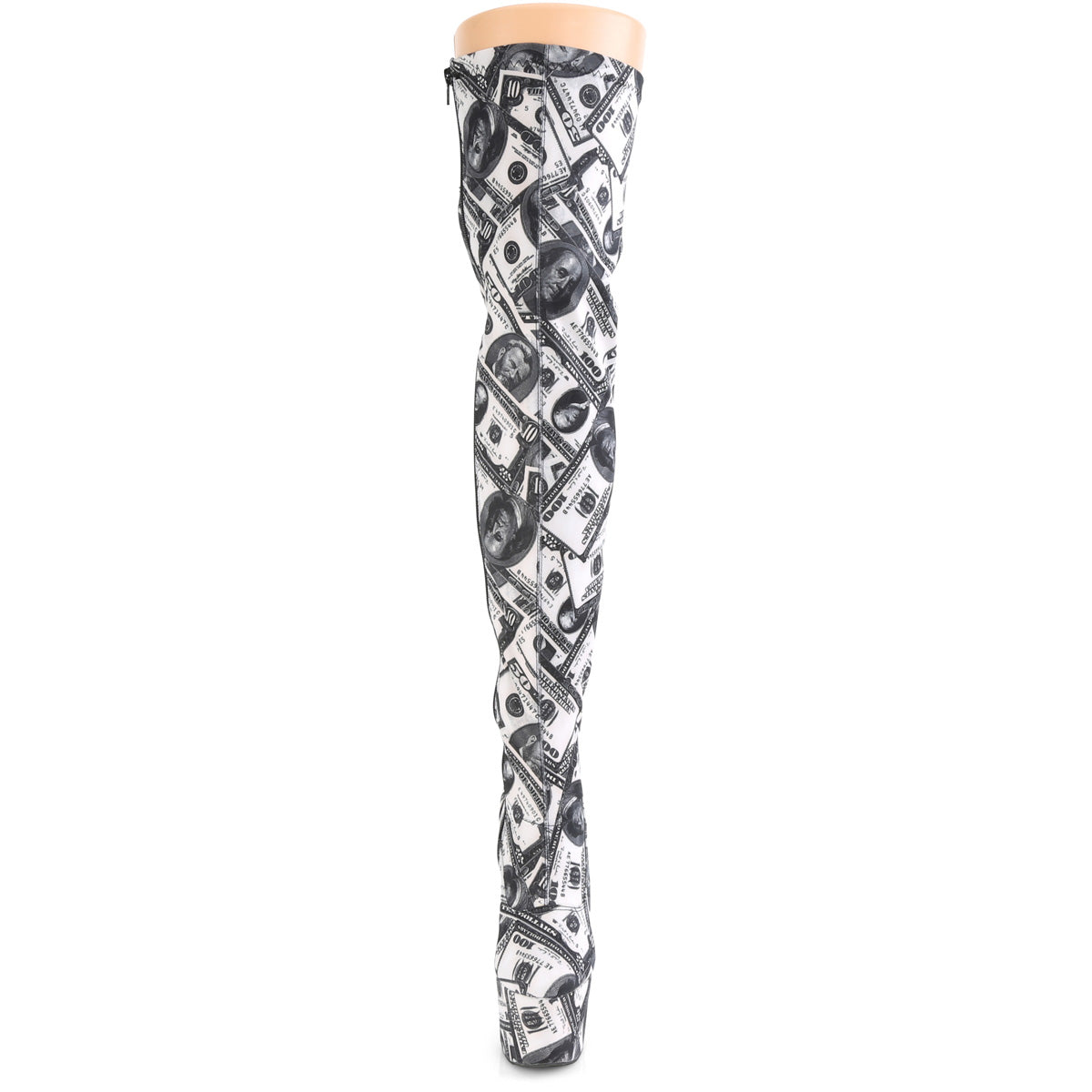 Pleaser Stivali da donna ADORE-3000dp wht-blk str. Tessuto / tessuto WHT-BLK