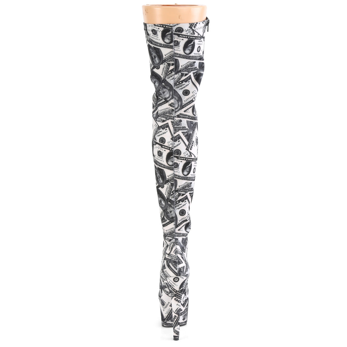 Pleaser Stivali da donna ADORE-3000dp wht-blk str. Tessuto / tessuto WHT-BLK