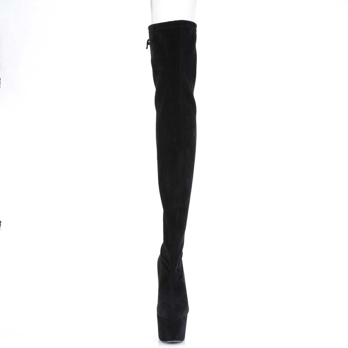 Pleaser Stivali da donna ADORE-3008 BLK Stretch Stretch Suede Suede / Blk Faux Suede