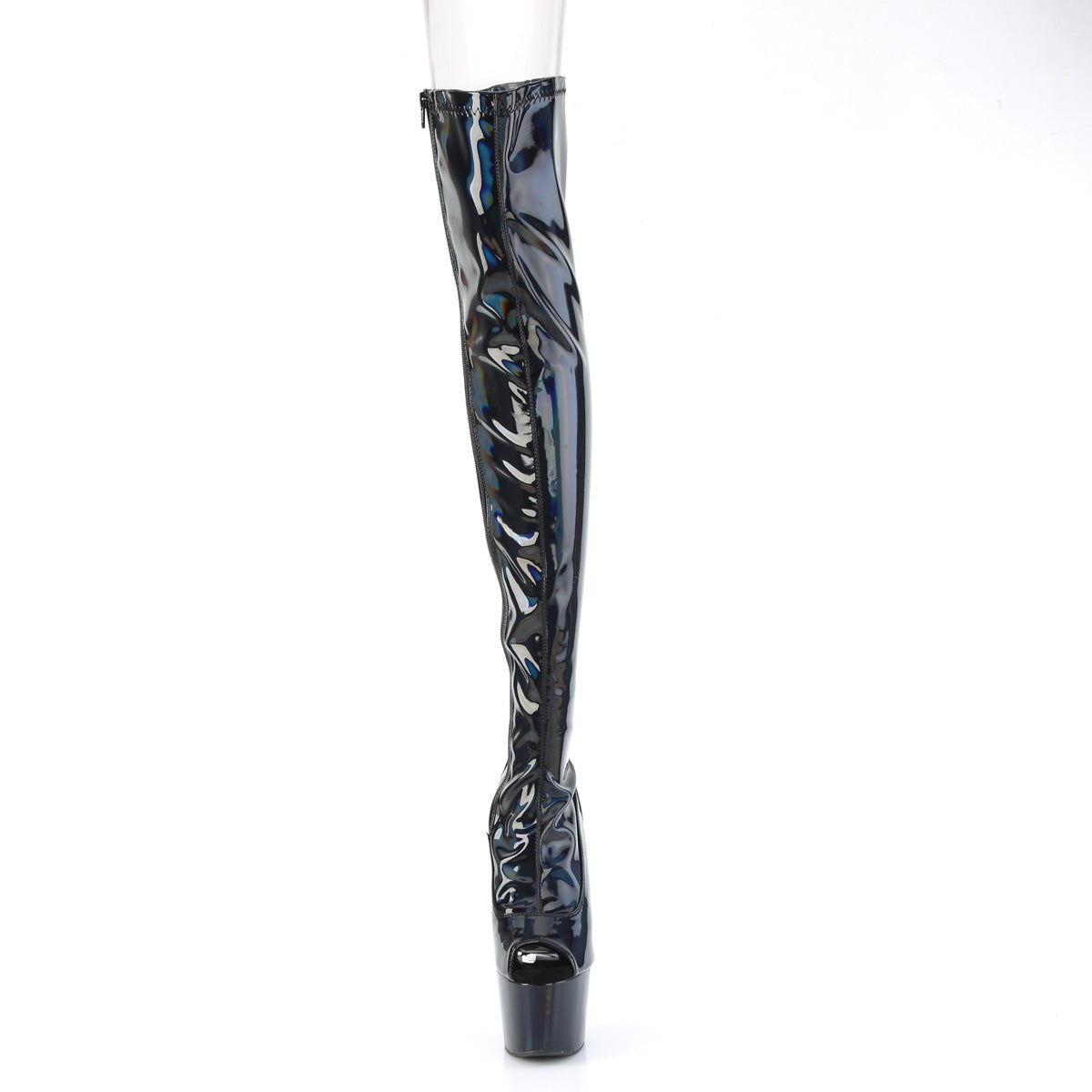 Pleaser ADORE-3011HWR Blk Str. Holo/Blk Holo