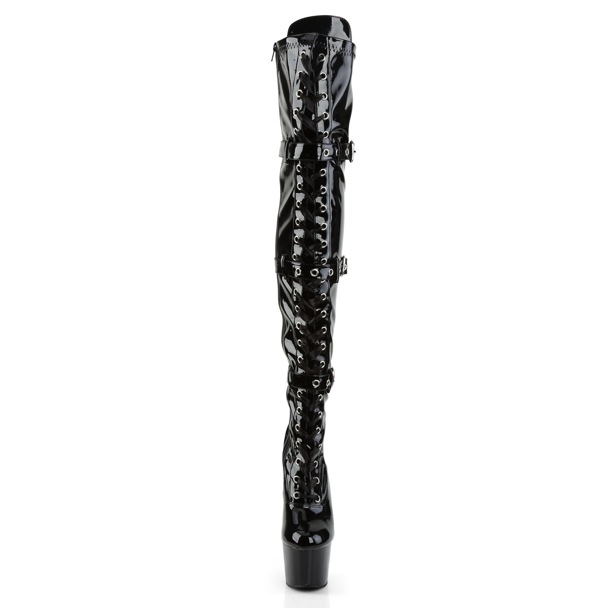 Pleaser Stivali da donna ADORE-3028 Blk Str Pat / Blk