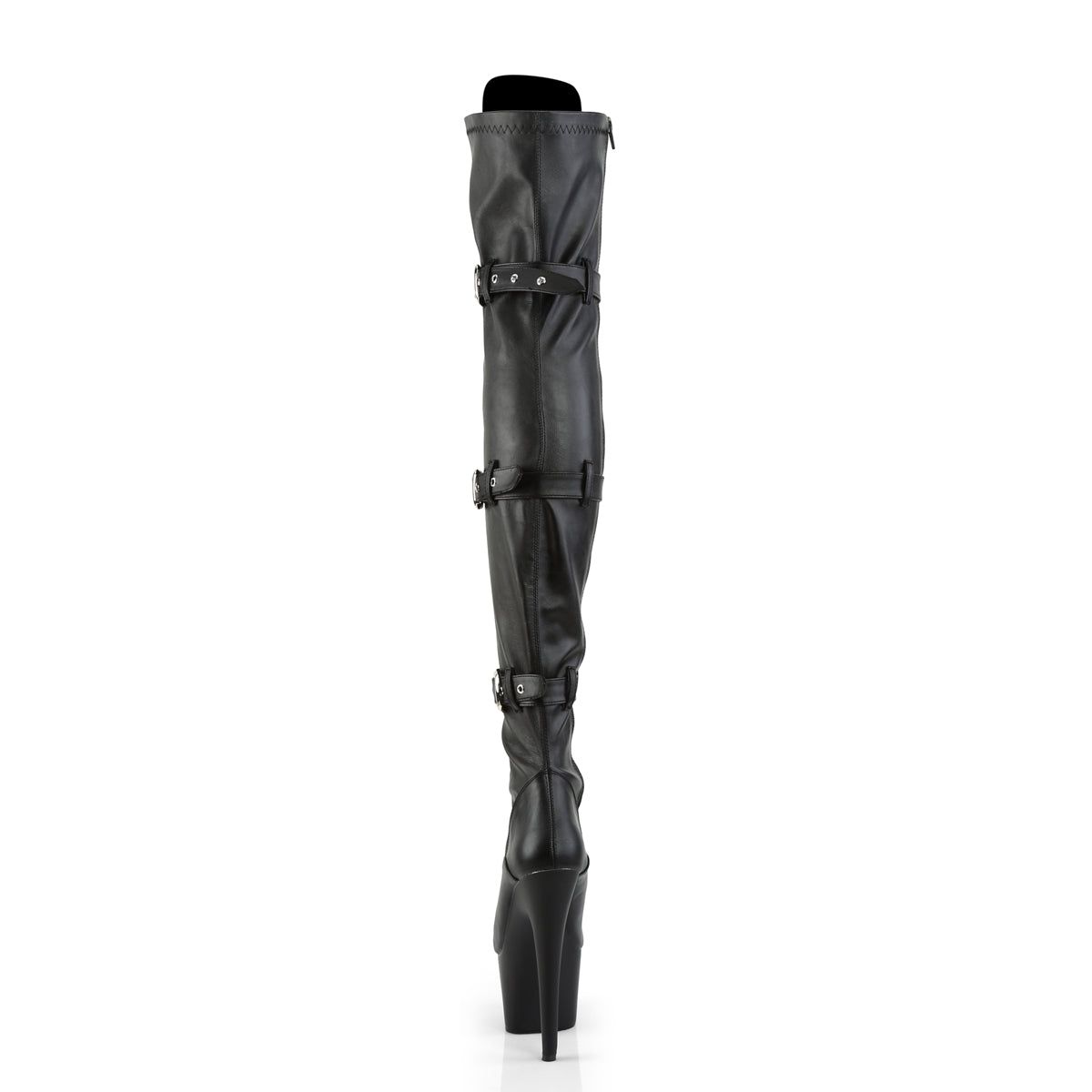 Pleaser Stivali da donna ADORE-3028 BLK STR FAUX PELLE / BLK MATTE