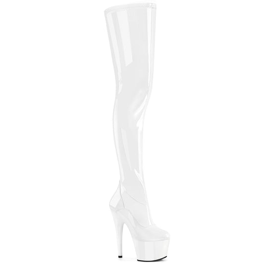Pleaser   ADORE-4000 WHT STR PAT/WHT