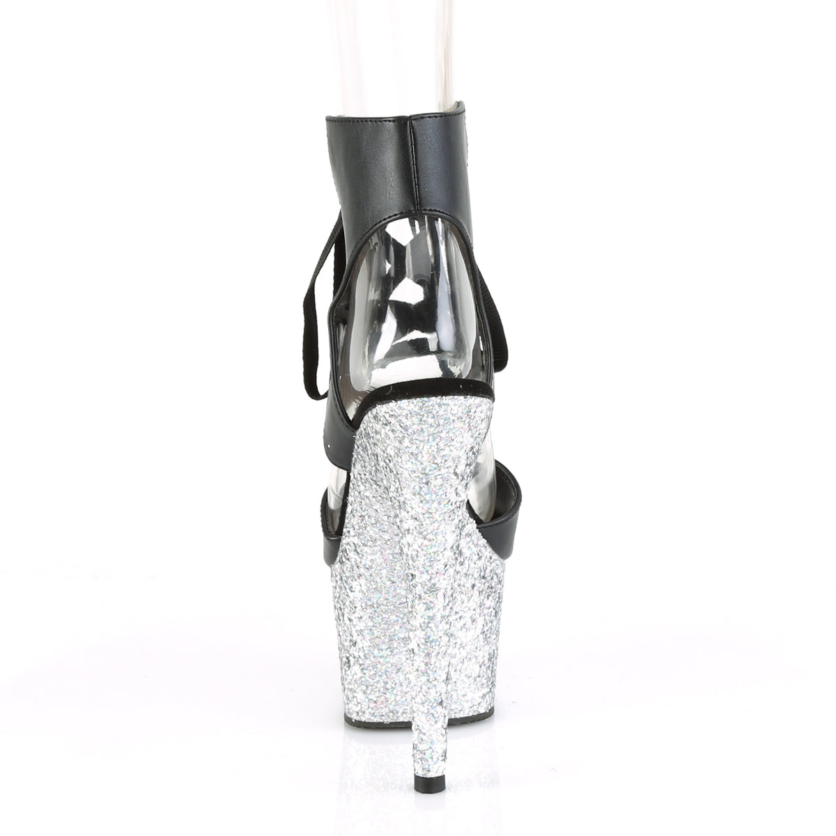 Pleaser Sandali da donna ADORE-700-14LG BLK Felga in ecopelle / SLVI multi glitter