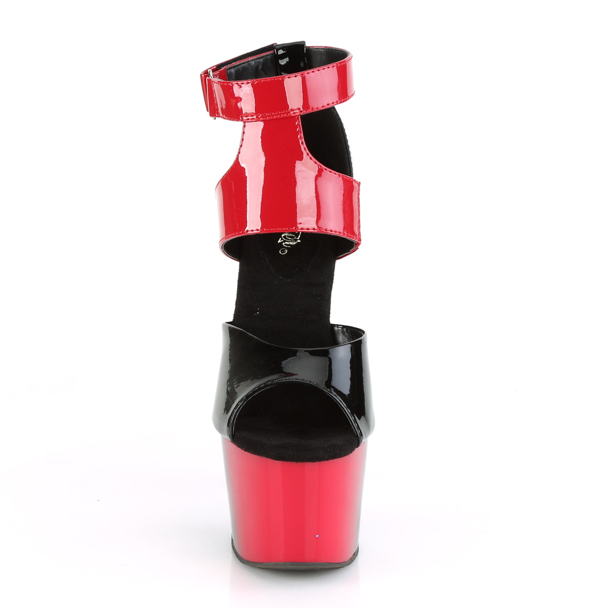 Pleaser Sandali da donna ADORE-700-16 BLK-RED PAT / RED-BLK