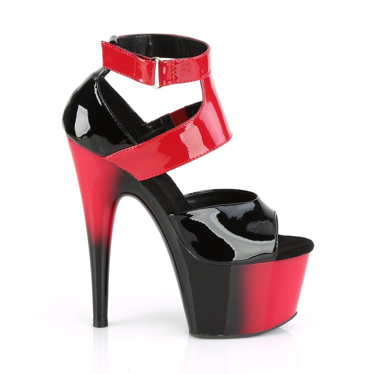 Pleaser Sandali da donna ADORE-700-16 BLK-RED PAT / RED-BLK
