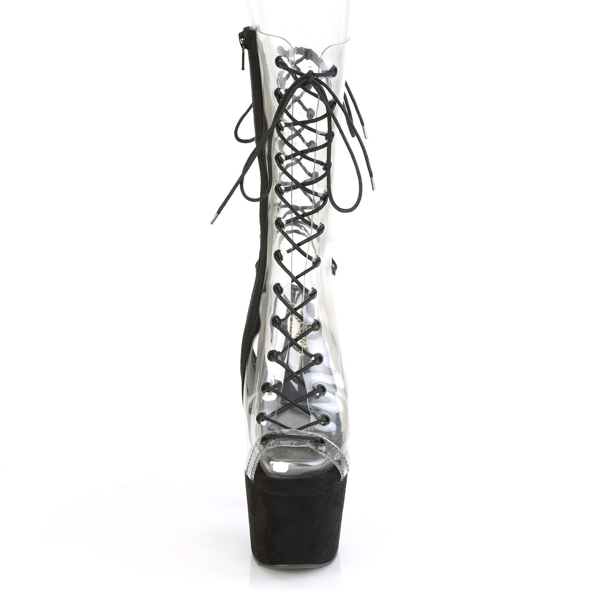 Pleaser Stivaletti da donna ADORE-700-60FS CLR / BLK Faux Suede Suede