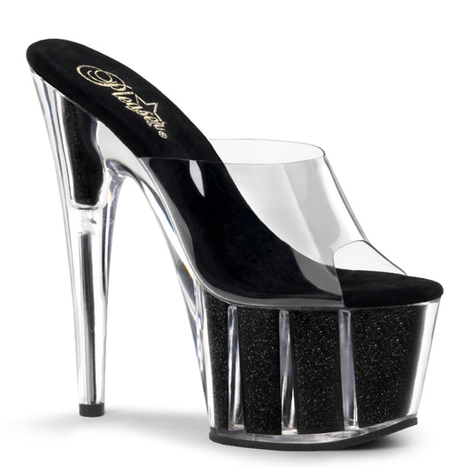 Pleaser Sandali da donna ADORE-701G CLR / BLK GLTR