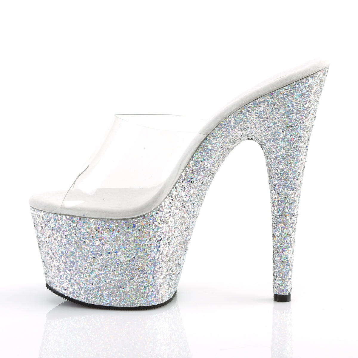 Pleaser Sandali da donna ADORE-701LG CLR / SLV MULTI GLTR