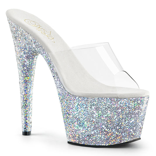 Pleaser Sandali da donna ADORE-701LG CLR / SLV MULTI GLTR