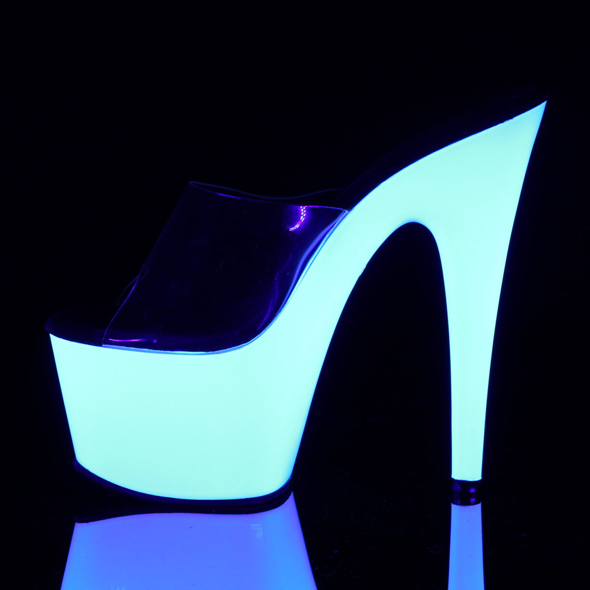 Pleaser Sandali da donna ADORE-701uv clr / neon wht