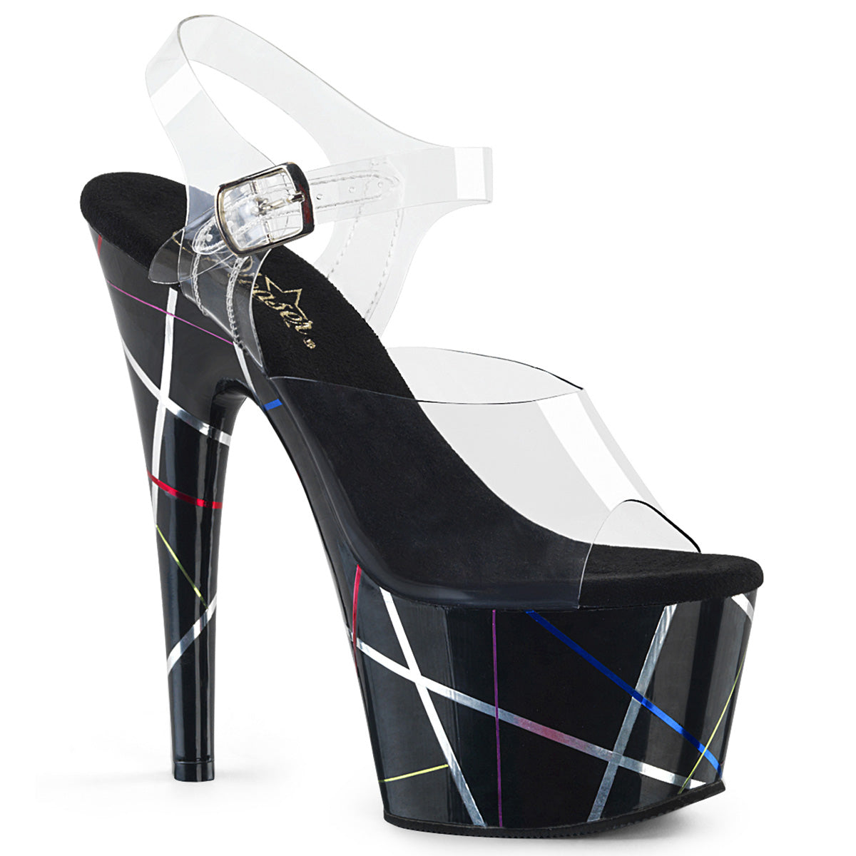 Pleaser Sandali da donna ADORE-708BMC CLR / BLK