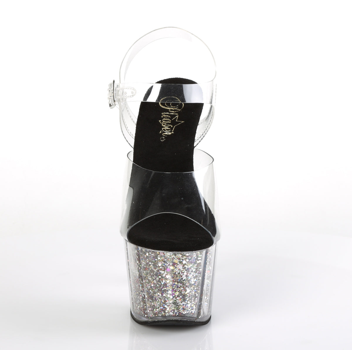 Pleaser Sandali da donna ADORE-708CG CLR / SLV Confetti Glitter