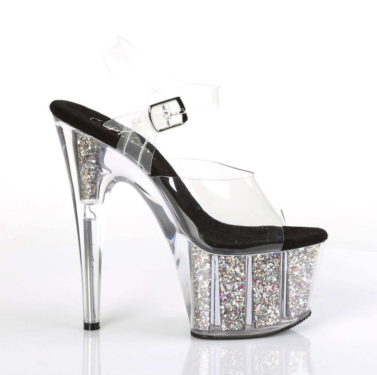 Pleaser Sandali da donna ADORE-708CG CLR / SLV Confetti Glitter