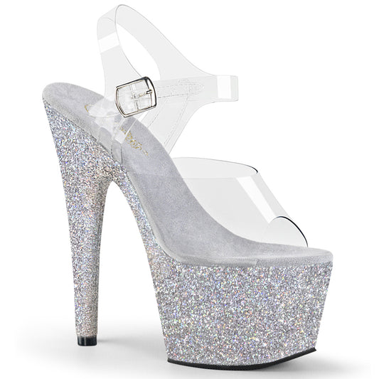 Pleaser Sandali da donna ADORE-708HMG CLR / SLVI multi glitter
