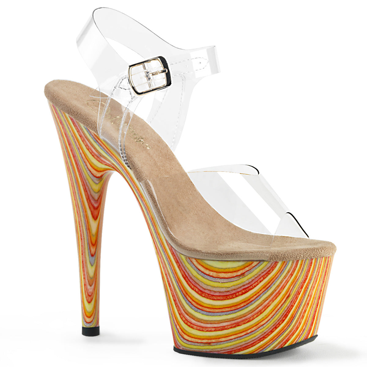Pleaser Sandali da donna ADORE-708JB CLR / CREAM MULTI