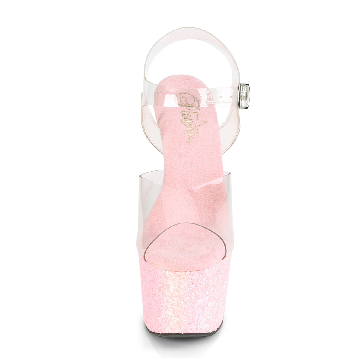 Pleaser Sandali da donna ADORE-708lg clr / b. Glitter rosa